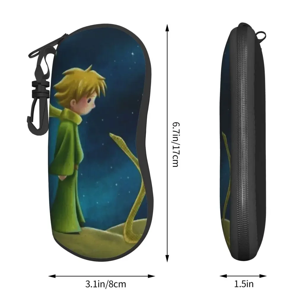 Little Prince anime Cartoon Glasses Case Print Travel Zipper Sunglasses Bag Classic Men Ladies Storage Glasses Bag