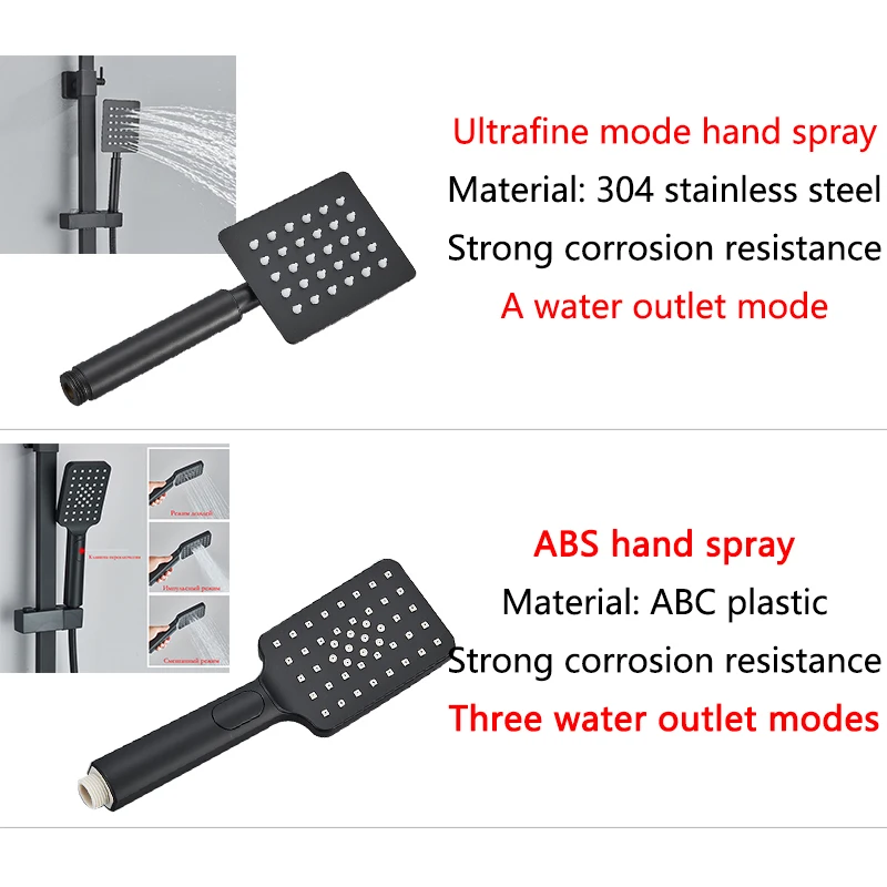 4-Function Wall Mounted Shower Faucet Set Rainwater Bathtub Shower Mixer Rotary Bathtub Single Handle Shower System