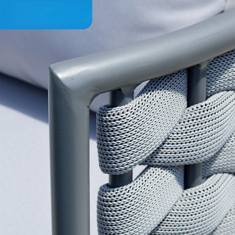 Canapé en rotin pour cour extérieure, balcon extérieur nordique, protection contre la pluie et le soleil, chaise de loisirs en plein air, design