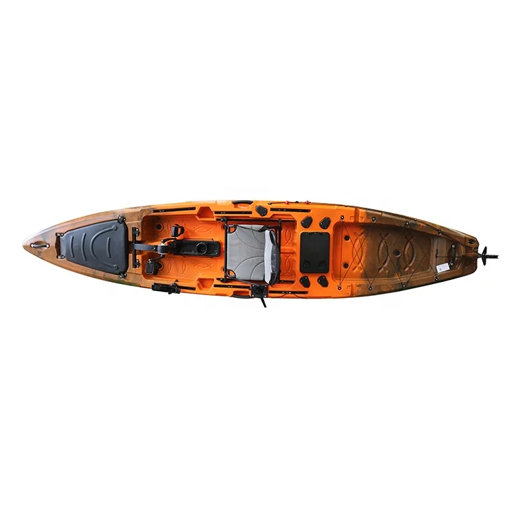 

13.5ft Tandem Fishing Kayak Pedal Drive Fishing Kayak, Cheap Plastic Kayak Boat Single Sit