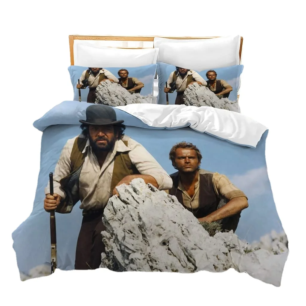 Customisable Bud Spencer Terence Hill Bedding Set,3D Printed film star Duvet Covers Pillowcases Comforter Bedding Set Bedclothes