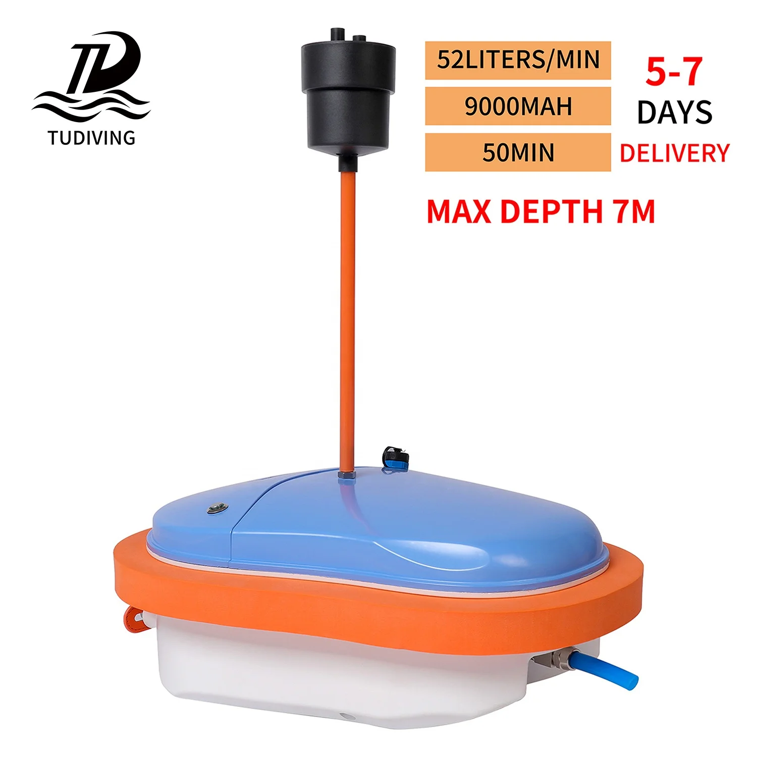 Hot 7Meters Sale Z100 45Mins Portable Widely Use Water Sport Underwater Safe Diving Equipment Mobile Ventilator