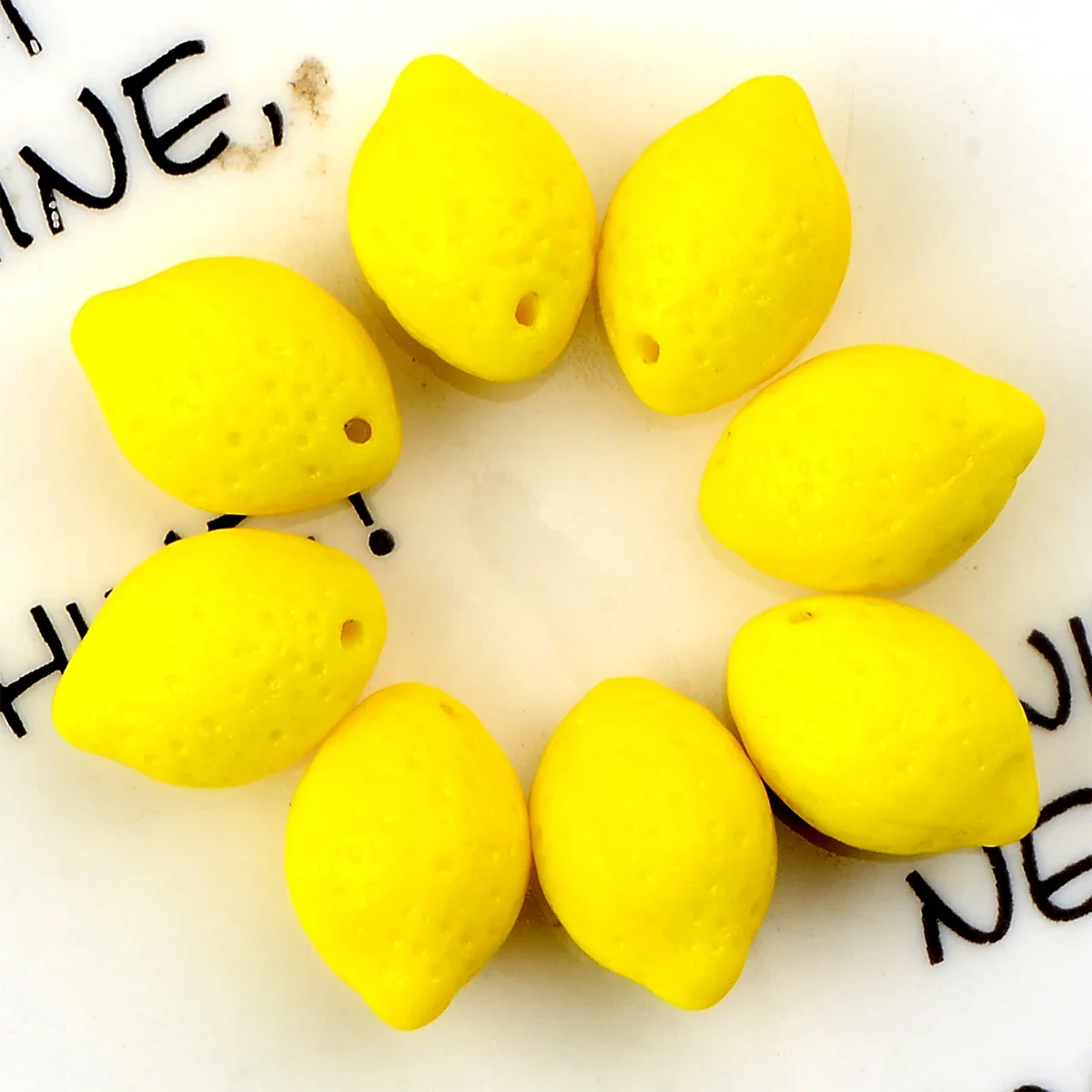 5pcs Imported Czech glass yellow lemon beads ，Loosely Spaced beads， For Jewelry Making Bracelet necklace anklet Diy Accessories