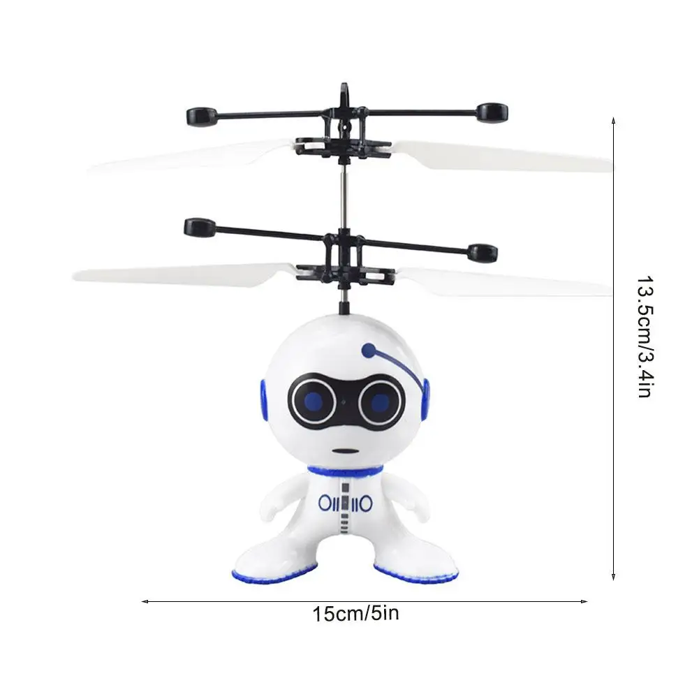 子供のためのミニ宇宙飛行士のヘリコプター,飛行ロボットのモデル,飛行センサーのおもちゃ,USB充電,手動制御