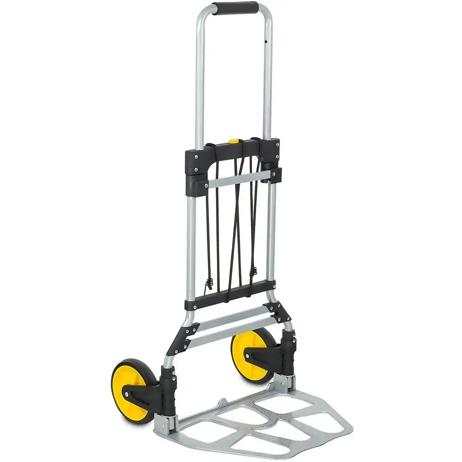 

A1 Compact Folding Hand Truck and Dolly with Capacity of 264lbs Aluminum HeavyDuty Luggage Trolley Cart with Telescoping Handle