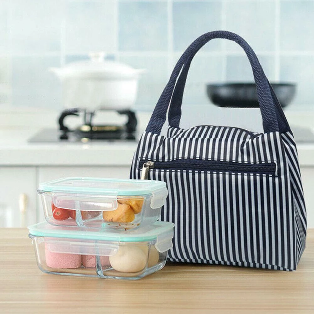 Portable Thermal Insulated Lunch Bag Cool Bag Picnic Adult Kids Lunch Box Food Storage Woman Waterproof Foil Zipper Bento Bag