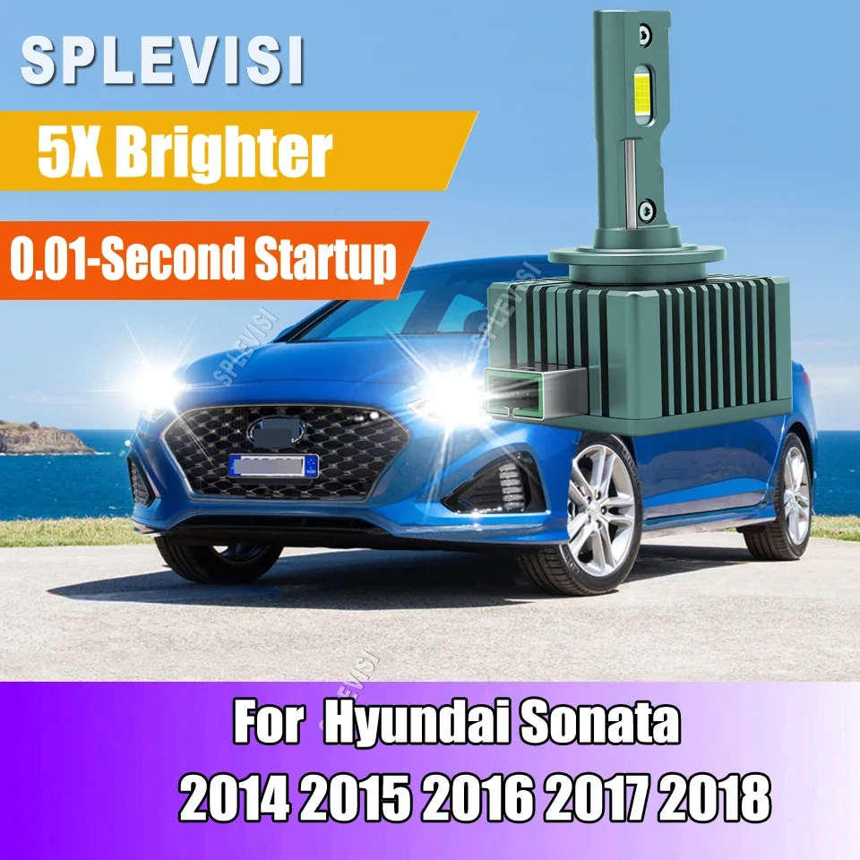

LED D3S Headlights Bulbs 120W 24000LM Car Turbo Lamps 1:1 HID （not included Ballast）For Hyundai Sonata 2014 2015 2016 2017 2018