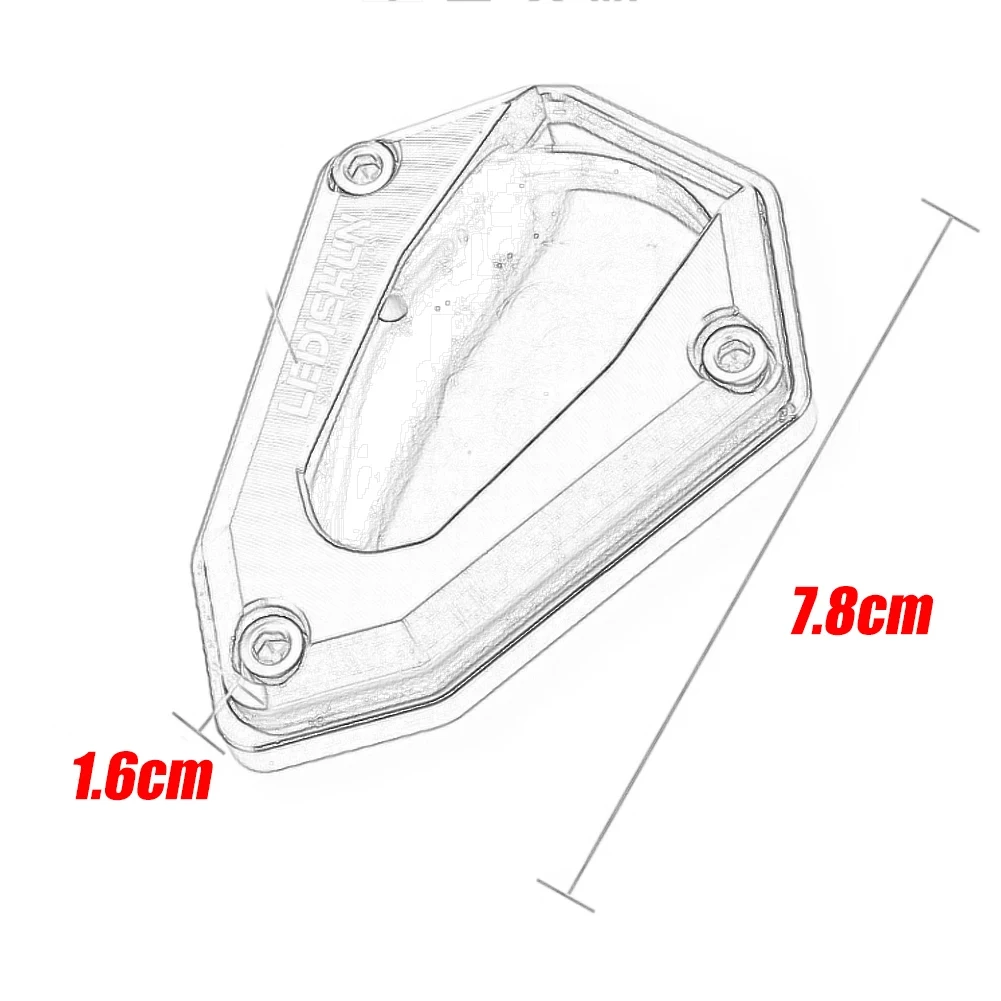 Motorcycle Extension Kickstand Side Stand Side Bracket Enlarged Extra Pad Non-slip Mat For Zontes 350D 350E 350M 350K 350-D