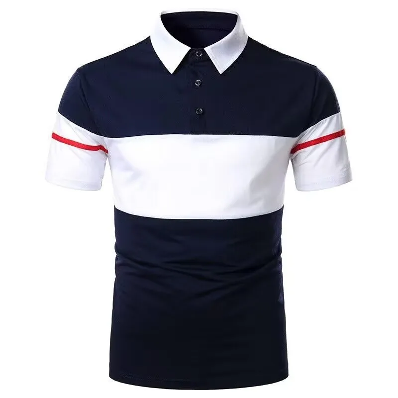 

Summer Men's High Quality Polo Shirt Casual Sportswear Short Sleeve Lapel T-shirt Loose Fashion Clothing Golf Top
