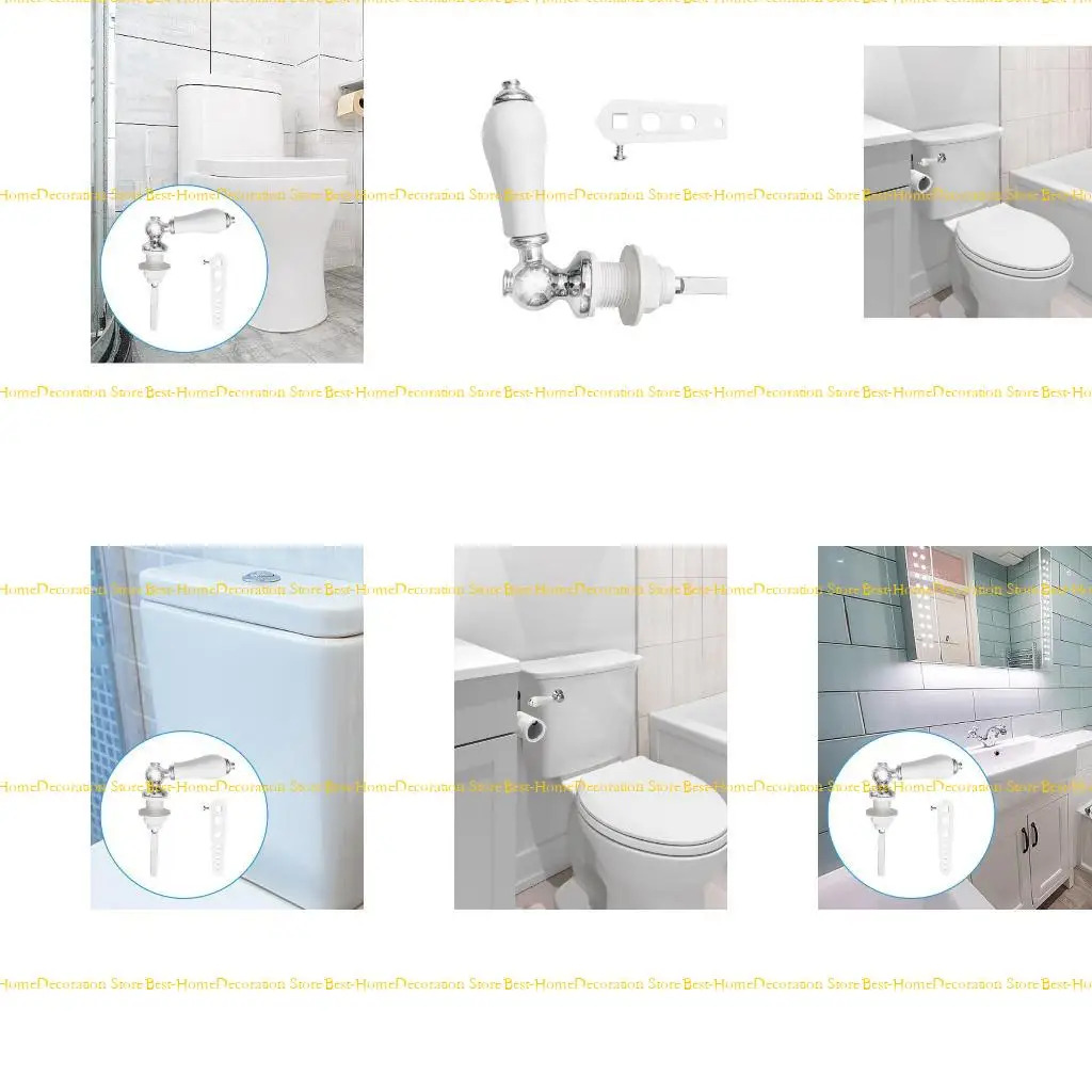 

12PD Universals Toilet Handle Flush Rod Replacement Kits Ceramic Toilet Flush Lever Handle Repair Replace Flush Handles