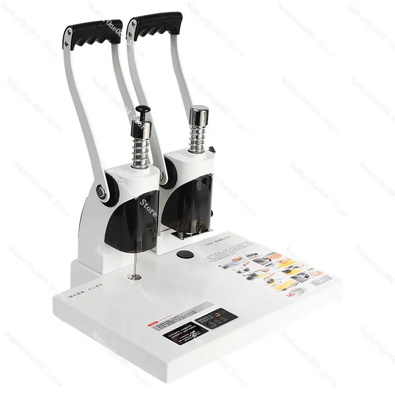 4 Cm Voucher Binding Machine Manual Punching Office Hot Melt Riveting Pipe Financial Electric Heating Gluing Machine