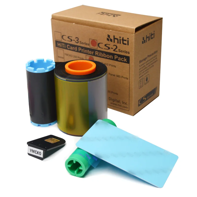 10pcs original CS200e open version ymcko printer ribbon for hiti CS200 CS200e CS220 id card printer