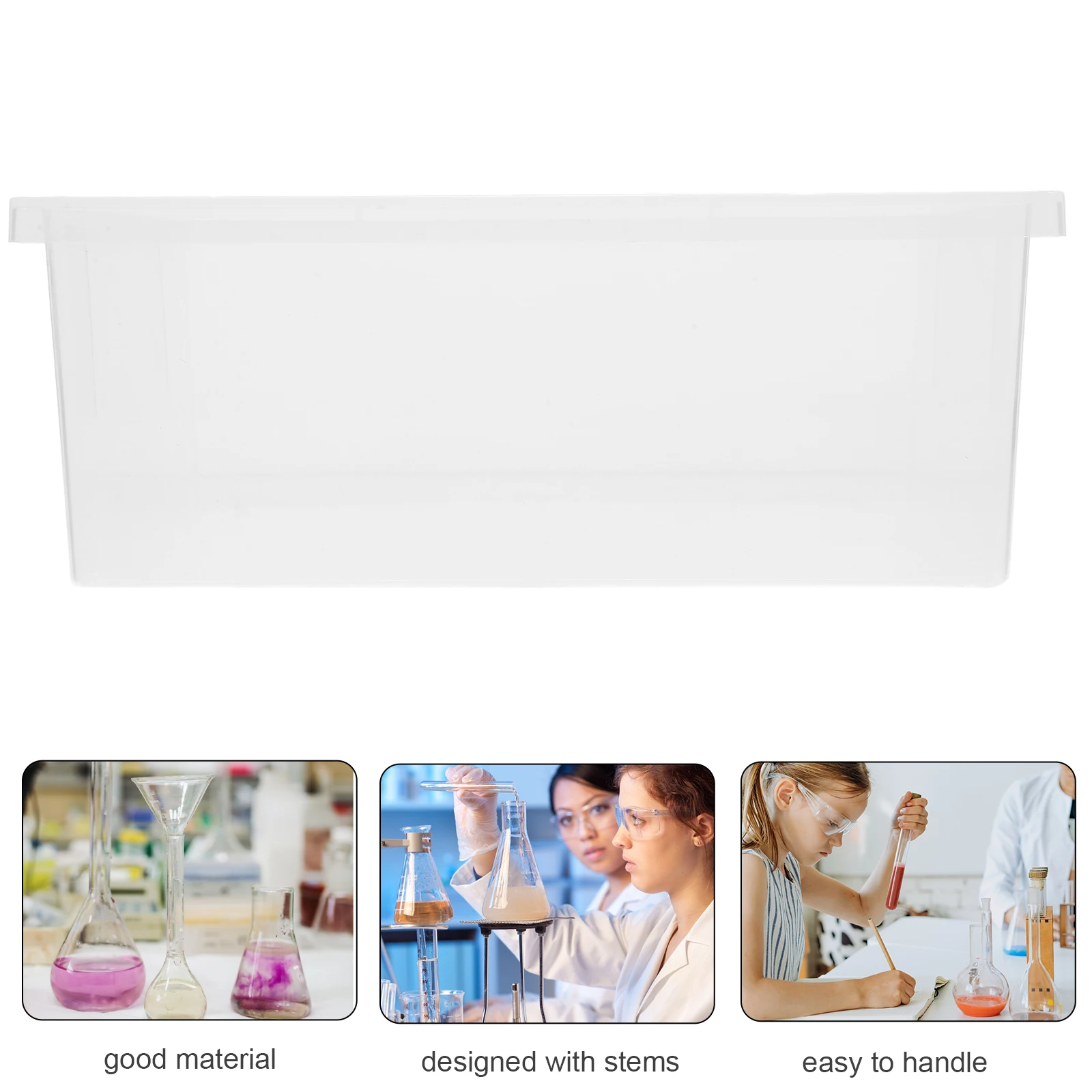 

Laboratory Plastic Basin Square Transparent Large Capacity Storage Containers For Chemical Experiment Teaching Research
