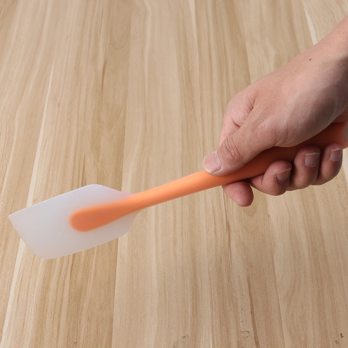 

Food Grade Silicone Spatula Transparent Handle Kitchen Cooking Scraper Ergonomic Cake Baking Mixer Tool Dishwasher Safe Yellow