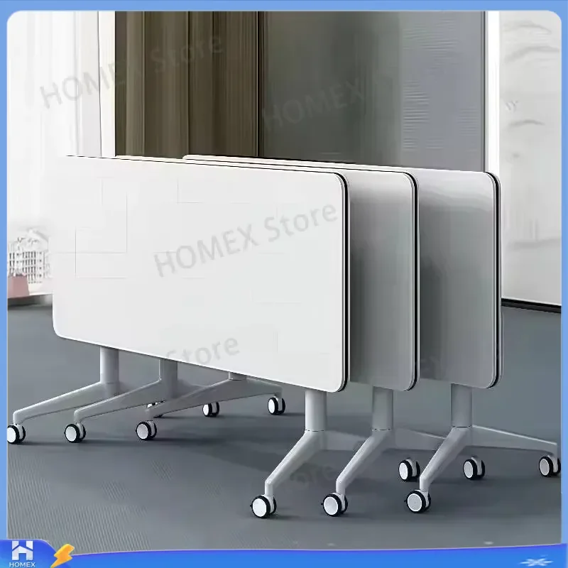 Modern Office Desk Training Table with Bold Legs Spliceable Desktop Customizable Laptop Workstation Computer Bureau Furniture