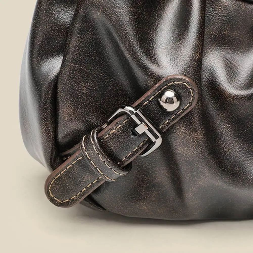 Y2K Retro Plissierte Hobo-Schultertasche für Damen, Bestseller im Maillard-Stil, Unterarmtasche, Clutch-Handtasche für Reisen, Arbeit und Shopping – Detail 26