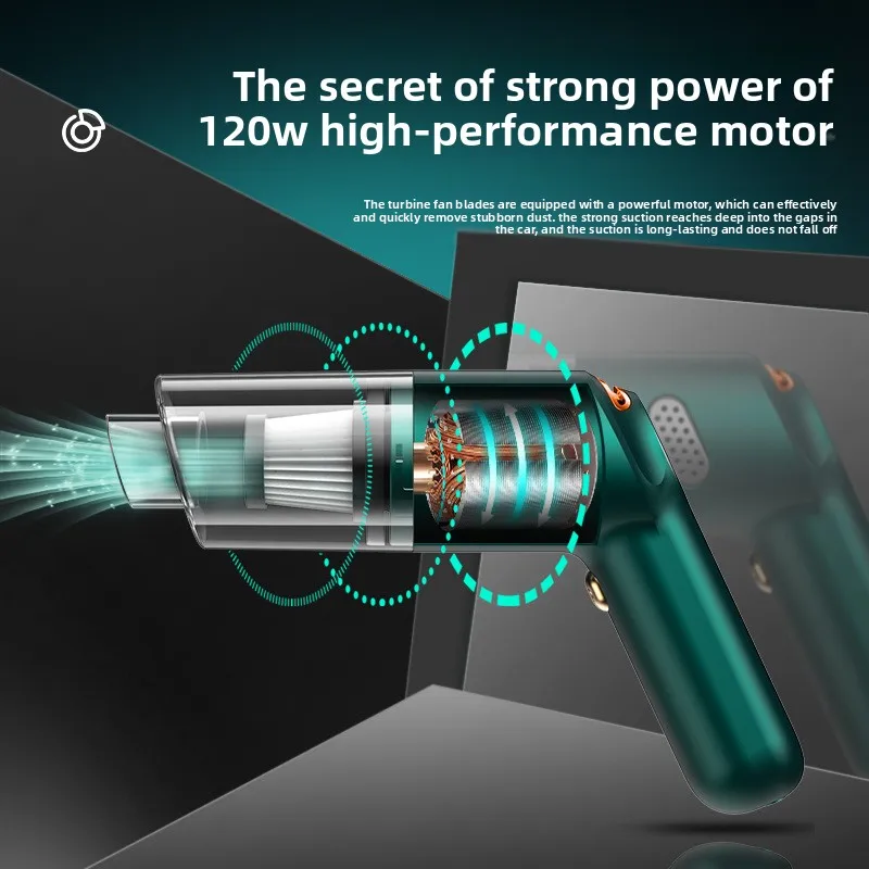 

Wireless Charging Car Vacuum Cleaner High Power Large Suction Small Handheld Home Cleaning