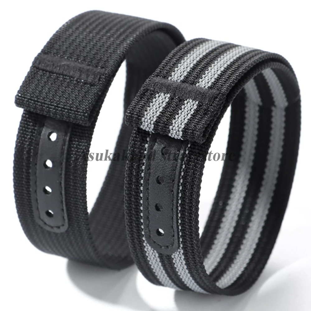 حزام ساعة من النايلون عالي الجودة 20 مللي متر لأوميغا لسوار سواتش حزام ساعة مقاوم للماء للنساء والرجال لملحقات حزام ساعة سايكو #4