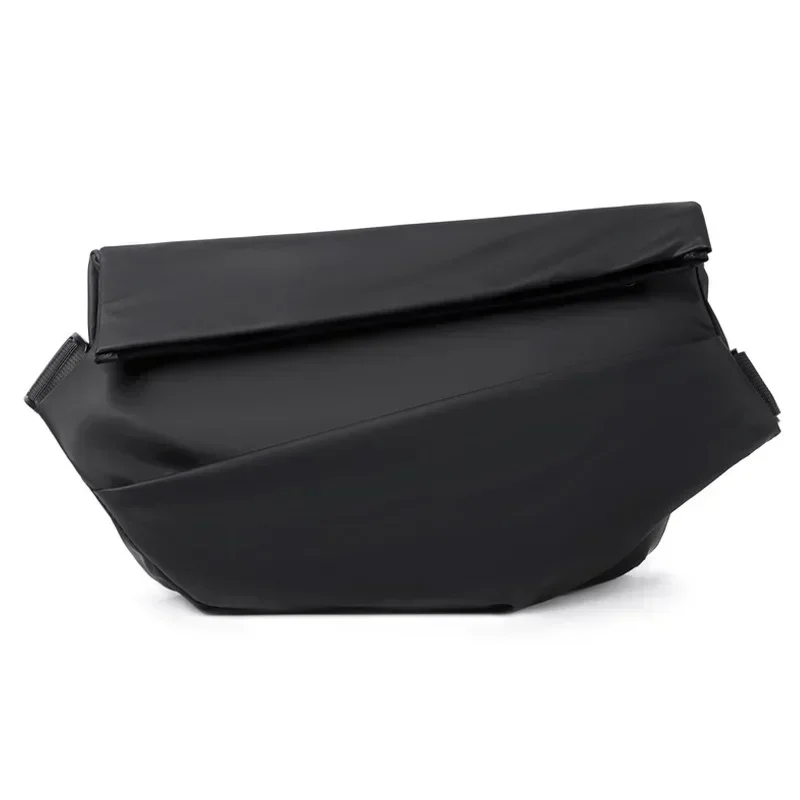 Men's Functional Crossbody Bag Waterproof Messenger Bag with Magnetic Buckle Large Capacity Chest Bag for Daily Commute