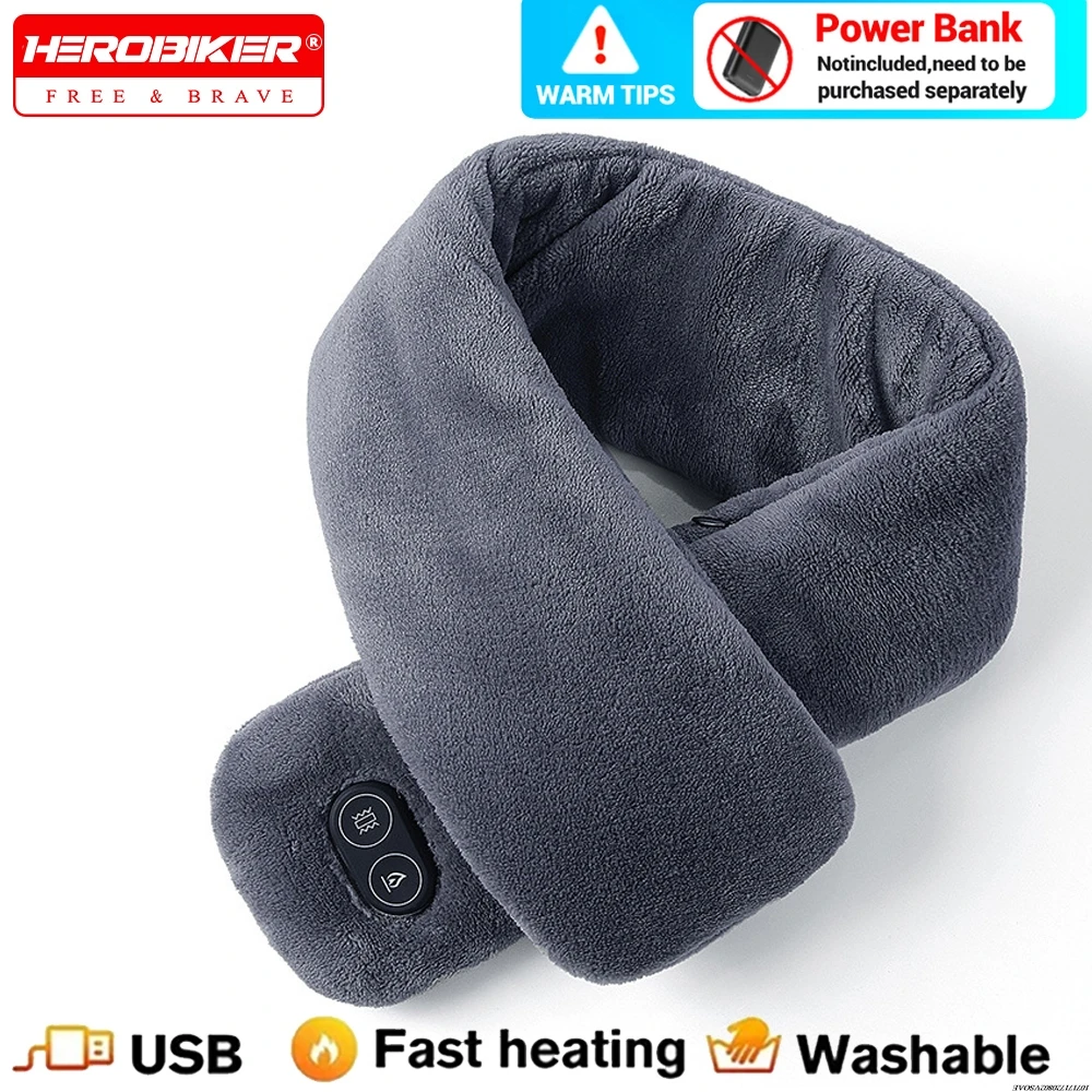 

Heating Outdoor Warm Electric Heating Scarf Heating Pads 3 Gear Usb Heater Thermal Shawl Neck Warm Ski Camping For Women Men