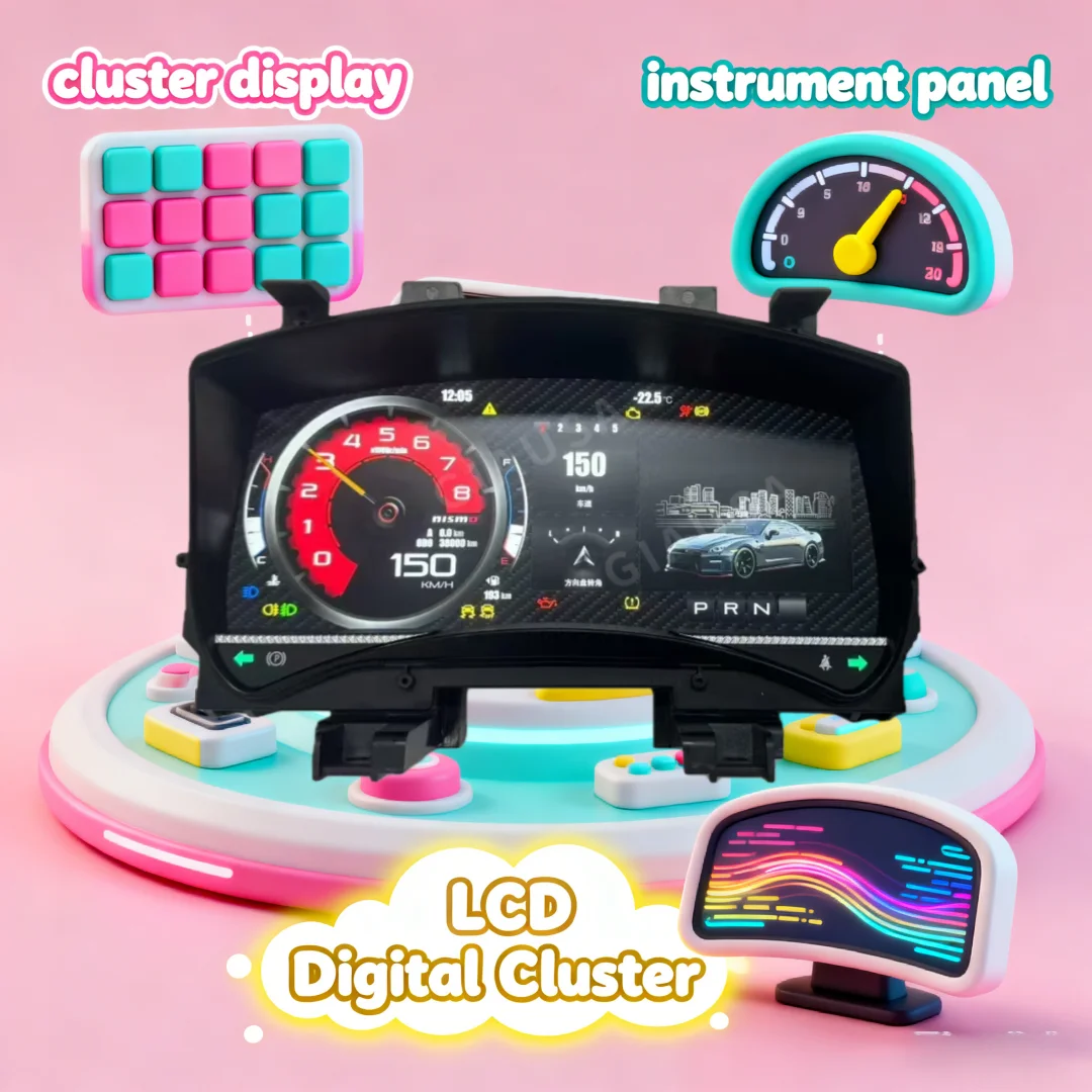 

Автомобильный ЖК-прибор для Nissan GTR 2008-2022 2023, цифровая панель приборной панели, приборная панель, спидометр, виртуальный измеритель кабины