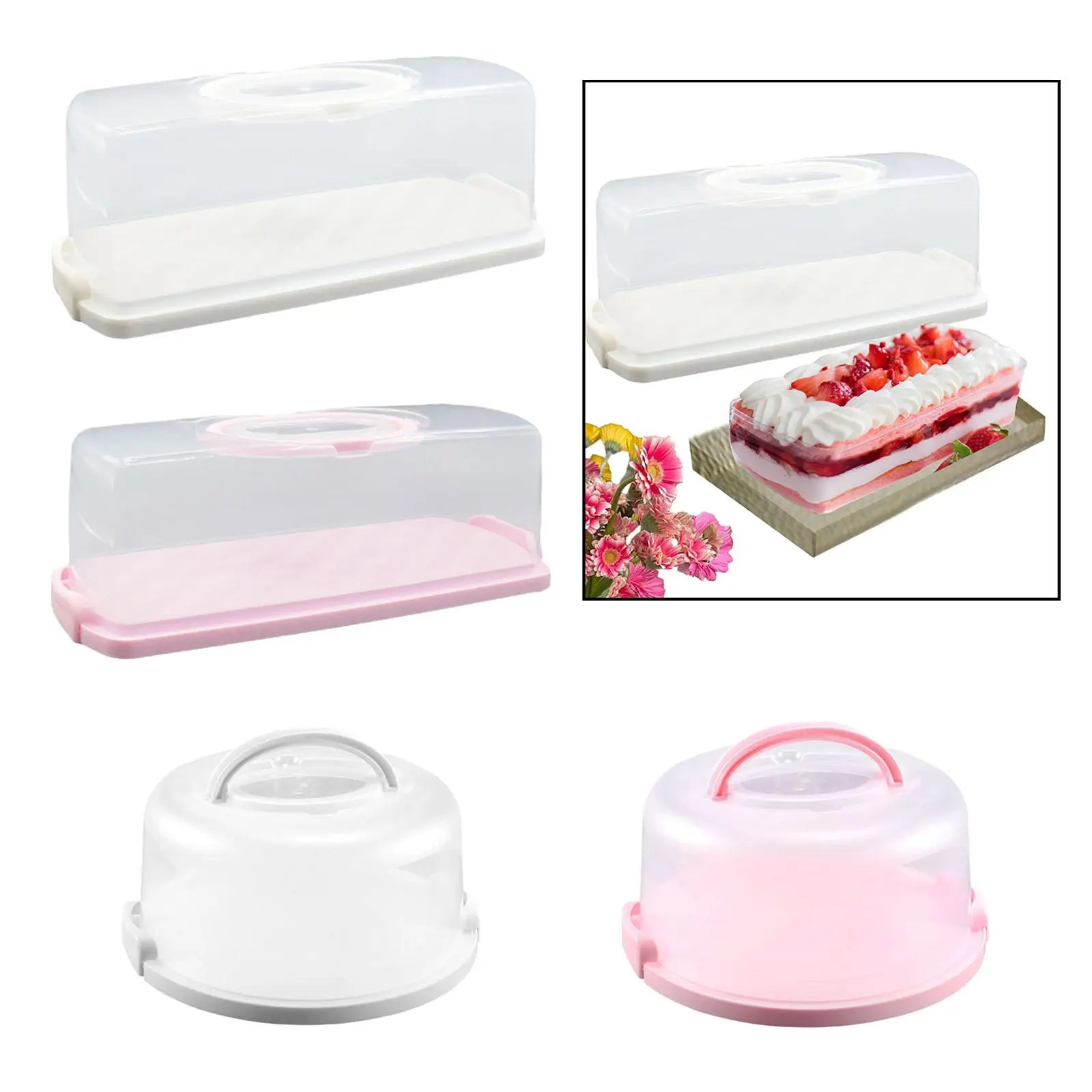 Cake Holder Cake Container Desserts Muffin Tart Cookie Dessert Keeper, Pie Cake Carrier with Lid for Camping Fruits Kitchen