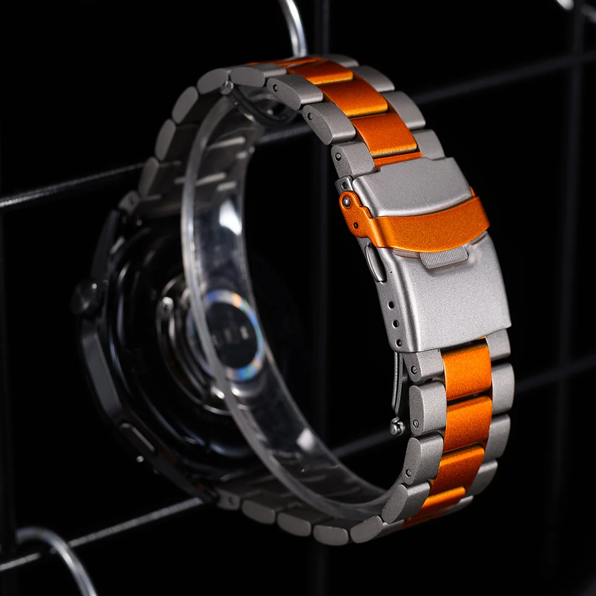 Pulseira de Aço Inoxidável para Amazfit T-rex 3Pro/3 2/2Ultra, Pulseira de Negócios Masculina para T-rex Pro/1, Cinta de Metal de Luxo Substituível