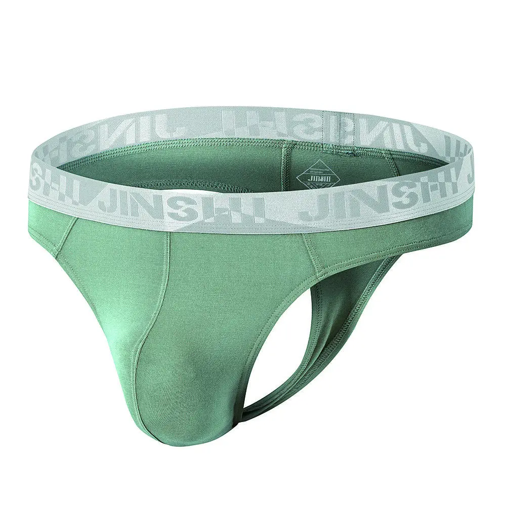 ZonbailonMen's Jockstrap Thongs Bamboo Comfortable Low Rise G-Strings Pouch Up M-2XL
