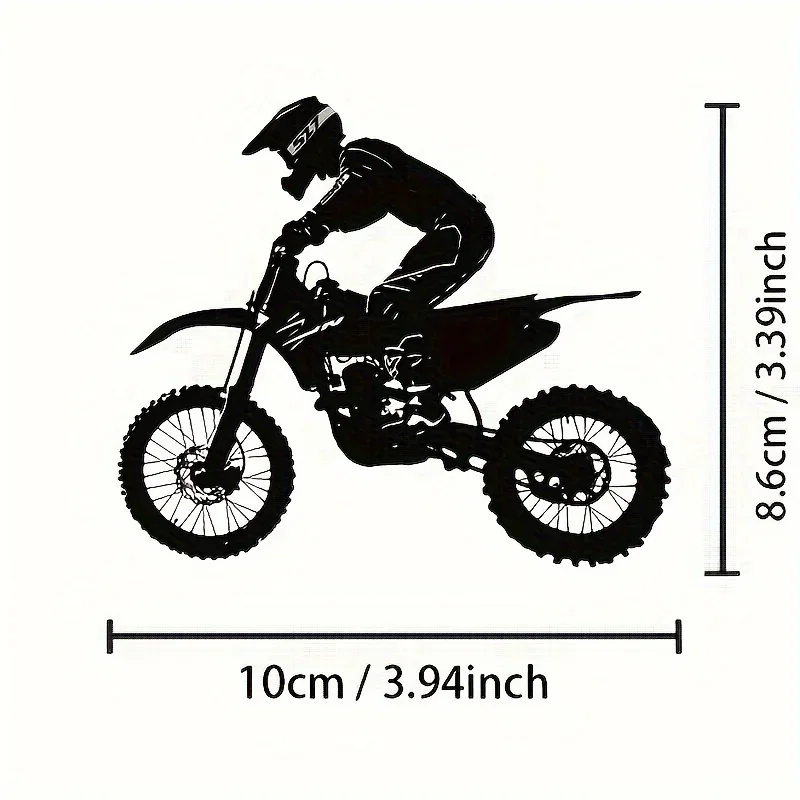Motocross Rider Silhouette Vinyl Sticker Waterproof Decal For Motorcycle Helmet Front Fairing Fuel Tank Car Window Scooter Decor
