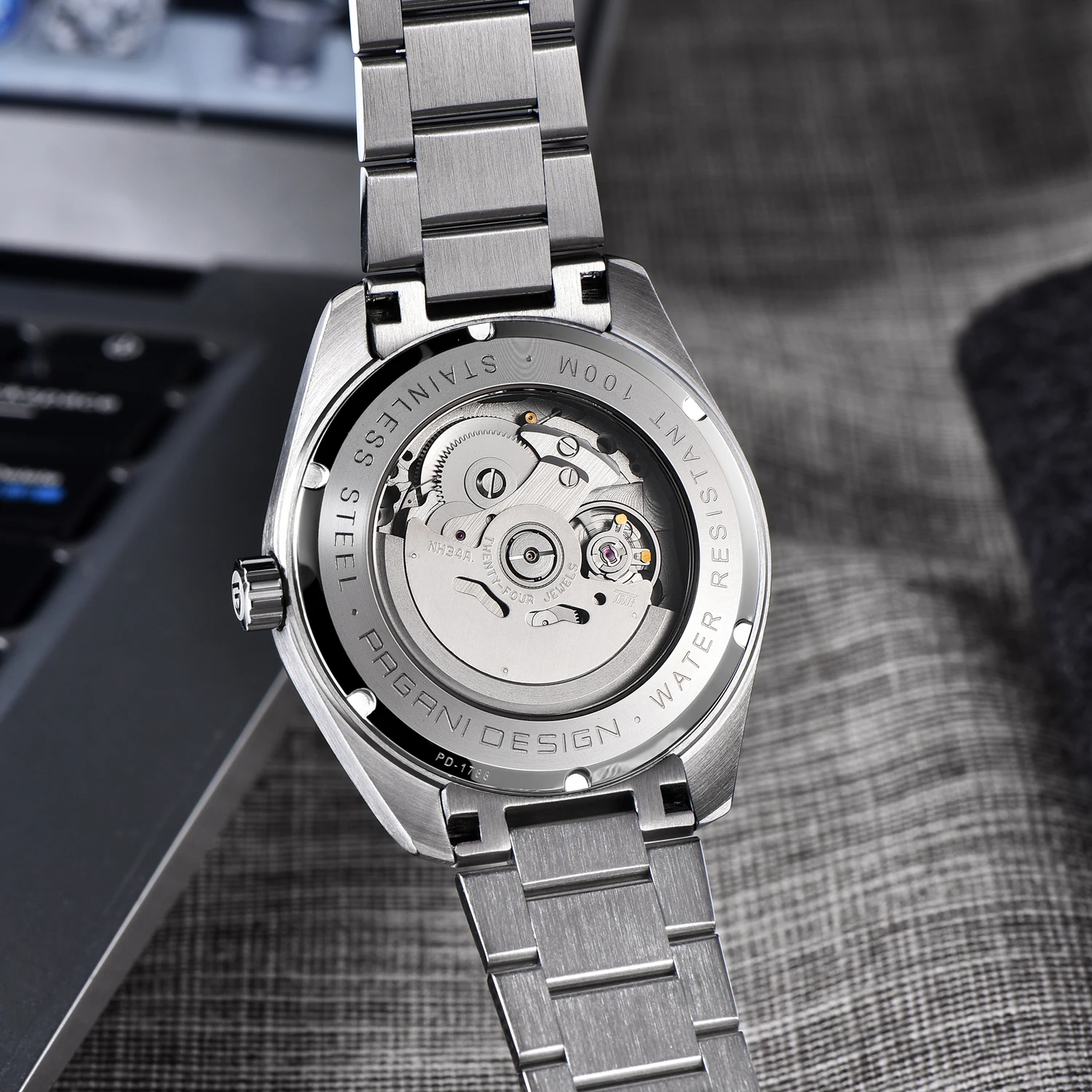 PAGANI DESIGN GMT Mechanical Watch For Men Mechanical Wristwatch Top Luxury Mens Watches Waterproof AR Sapphire Sport Clock Gift