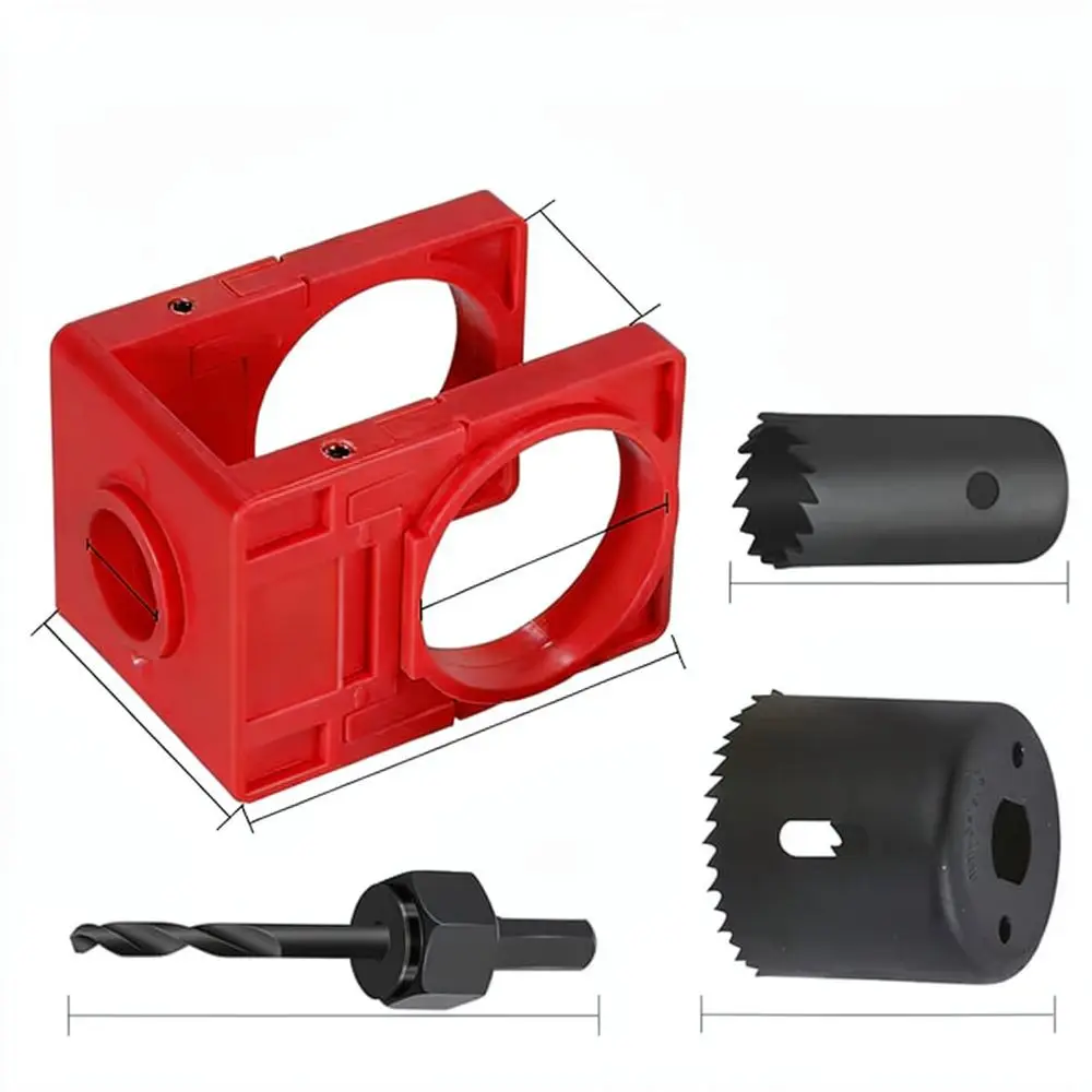 Woodworking Hinge Locator Door Lock Opening Template Aluminum Alloy Drill Guide Tool For Professional Carpentry