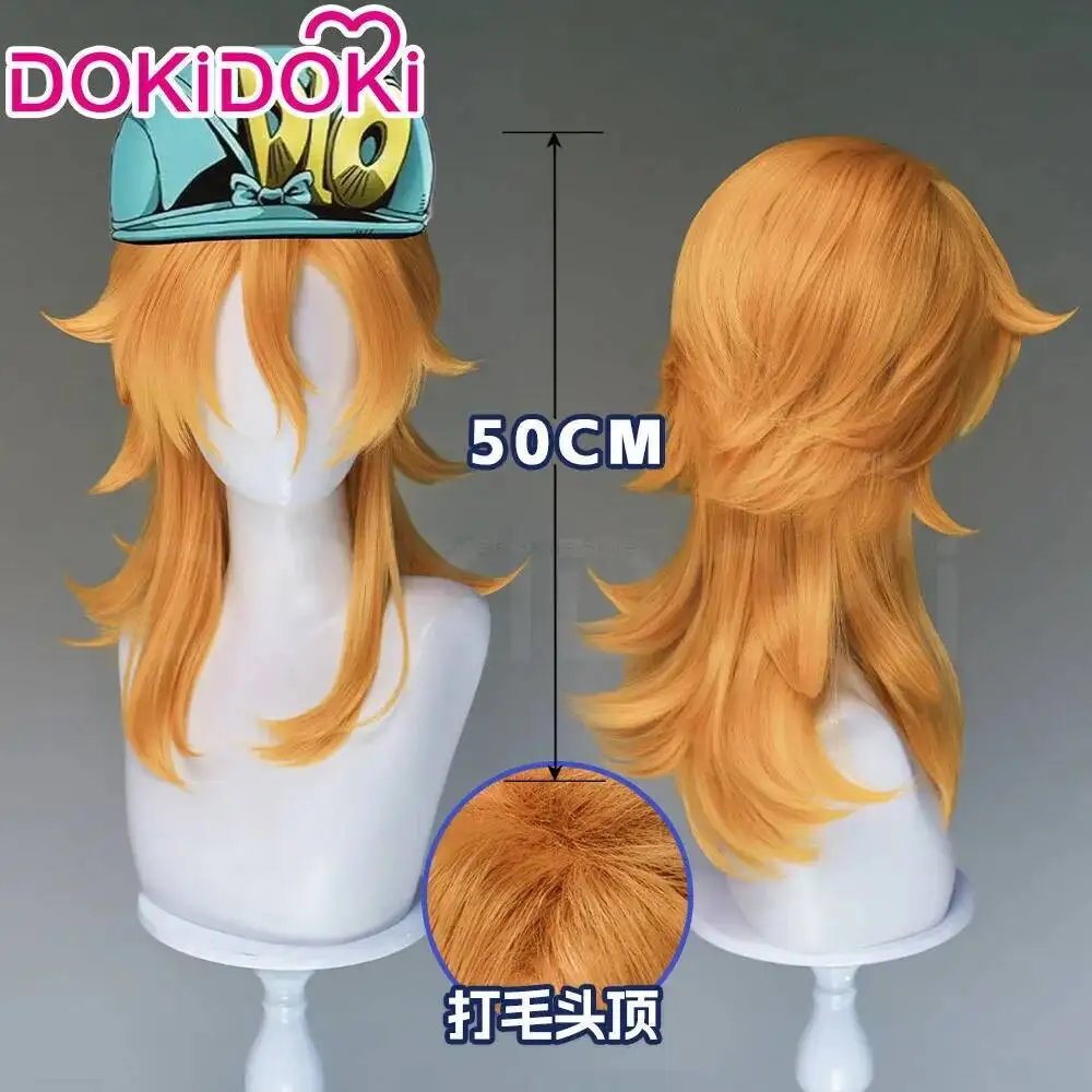 DOKIDOKI JOJO Diego Cosplay Wig With Volumized Top 50cm Long Bangs With Upturned Ends Halloween Cosplay Wig