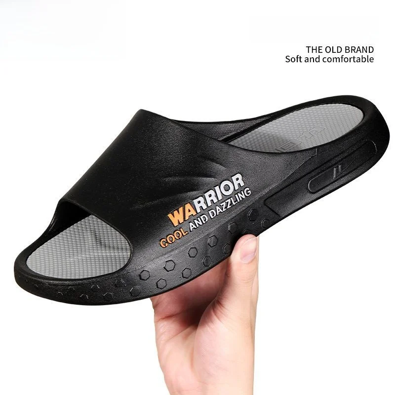 

Men's Home Slippers Anti-Slip Waterproof Batoom Bathing Indoor Flat Bot Thi Heel Wear-Resistant Soft Bot Indoor San...
