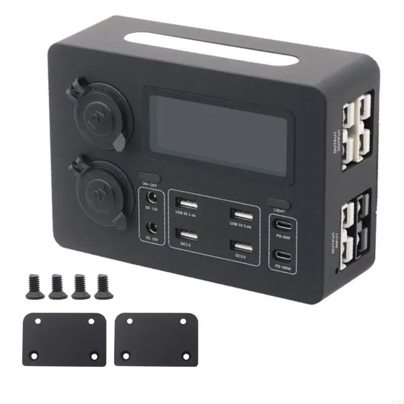 مركز شحن USB ذكي سيارة مع مصباح LED ومنفذ النوع C لإدارة الطاقة الفعالة في حالات الطوارئ #5