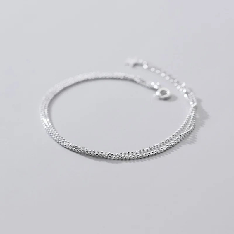 925 Sterling Silver Three-layer Bracelets for Women Fashion Fine Jewelry Accessories Girlfriend Birthday Gift