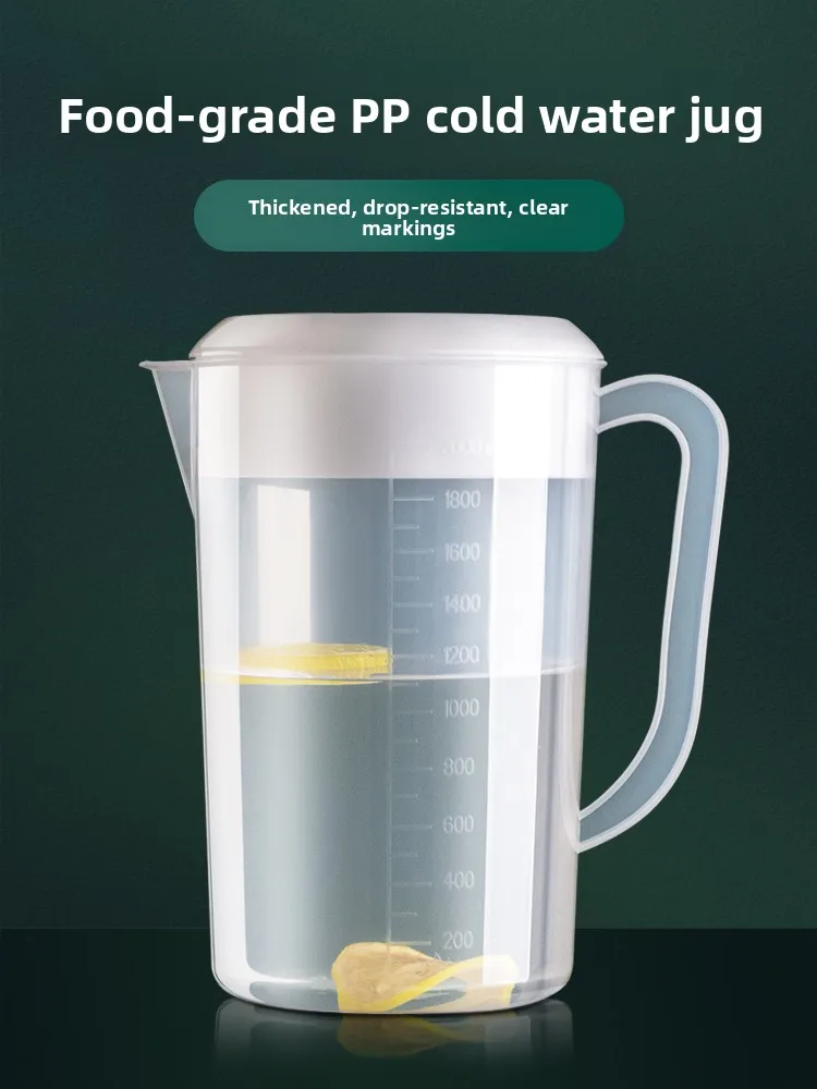 Taza medidora de plástico de an capacidad con tapa y báscula para tienda de té, cubo de jarra de medición de calidad alimen...