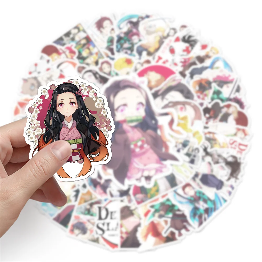 10/30/50PCS Cartoon Japanese Anime Demon Slayer: Blade Graffiti Creative Sticker Desk GuitarComputer Waterproof StickerWholesale