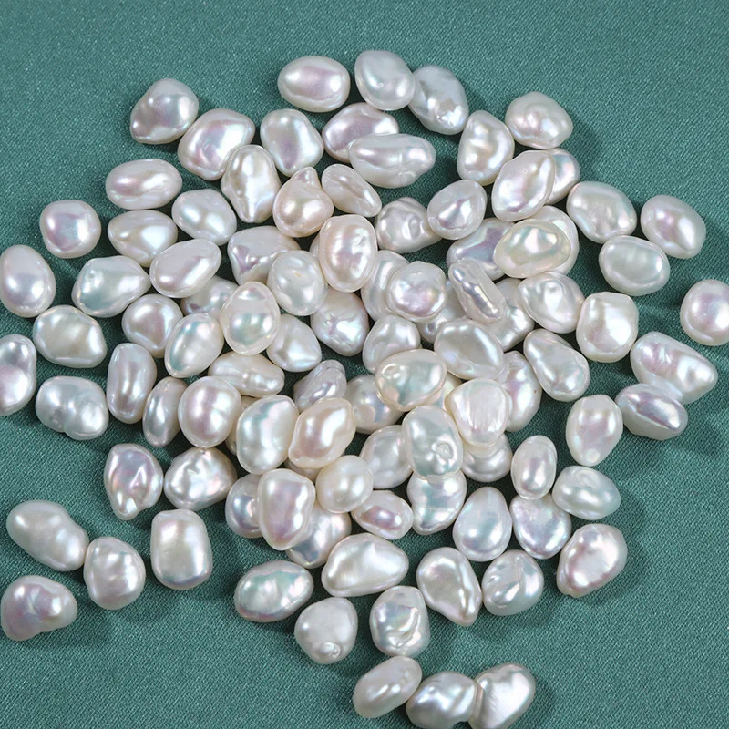 

6.5-7mm white baroque natural keshi freshwater pearl shaped irregular beads DIY stud earrings accessories