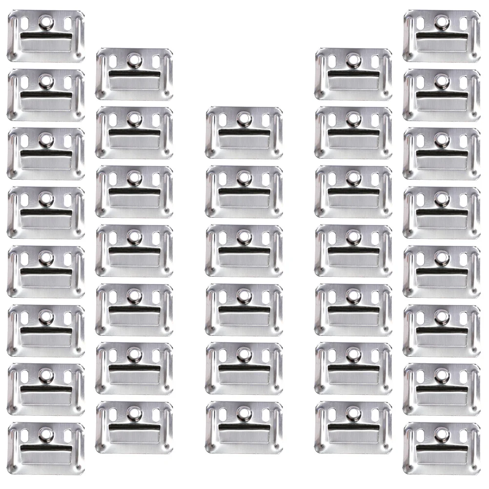 

100 Pcs Wall Buckle Furniture Clip Board Stainless Steel Panel Clamp for Coat Hanger Suite Hardware Integrated