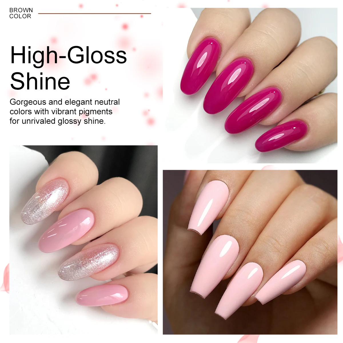 Neon pink manicure example using LIMEGIRL set