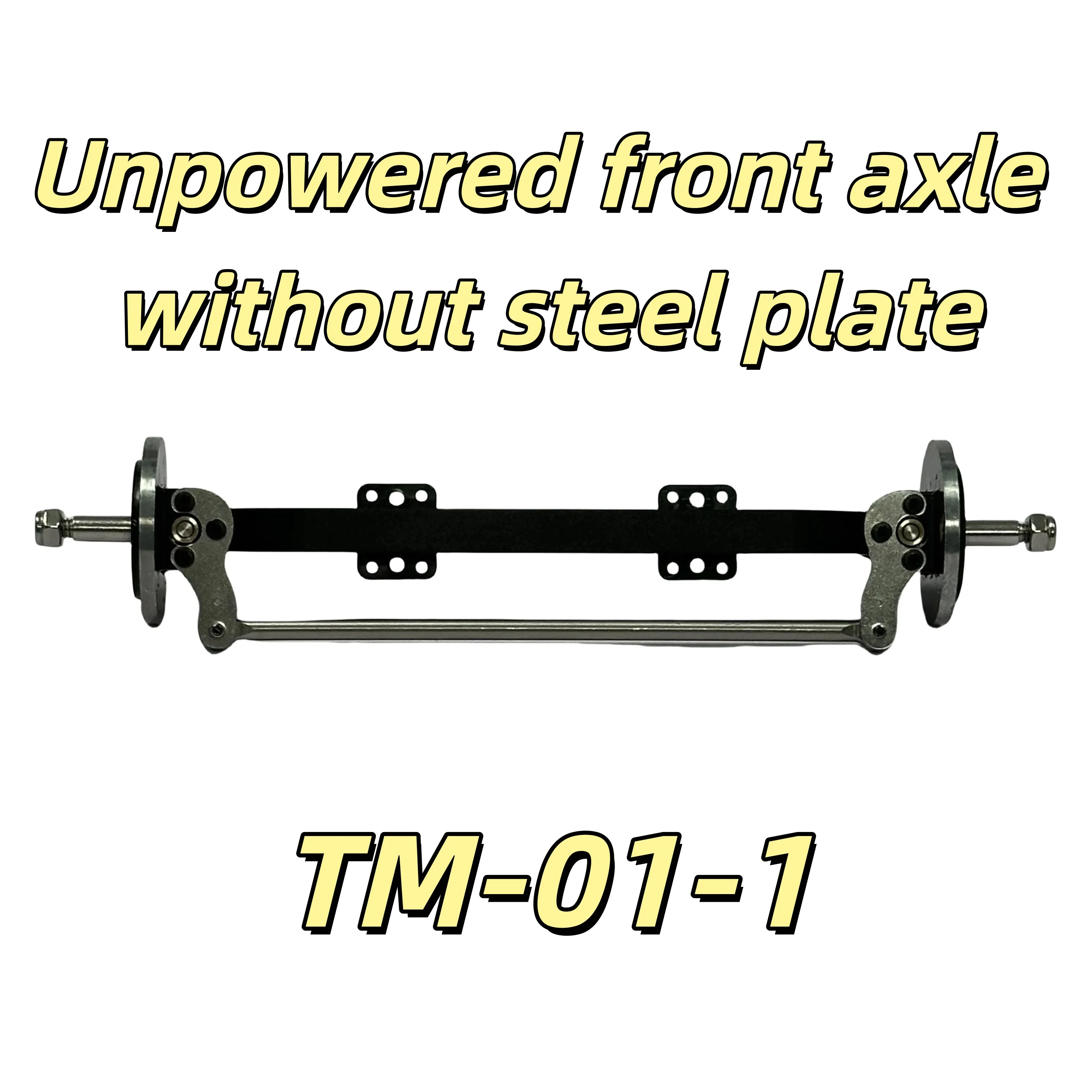 1 pcs 1/14 Scale Metal Non-powered Front Axle Non-Driven Axle For Tamiya 1/14 RC Dump Tractor Truck Tipper Parts Accessories DIY
