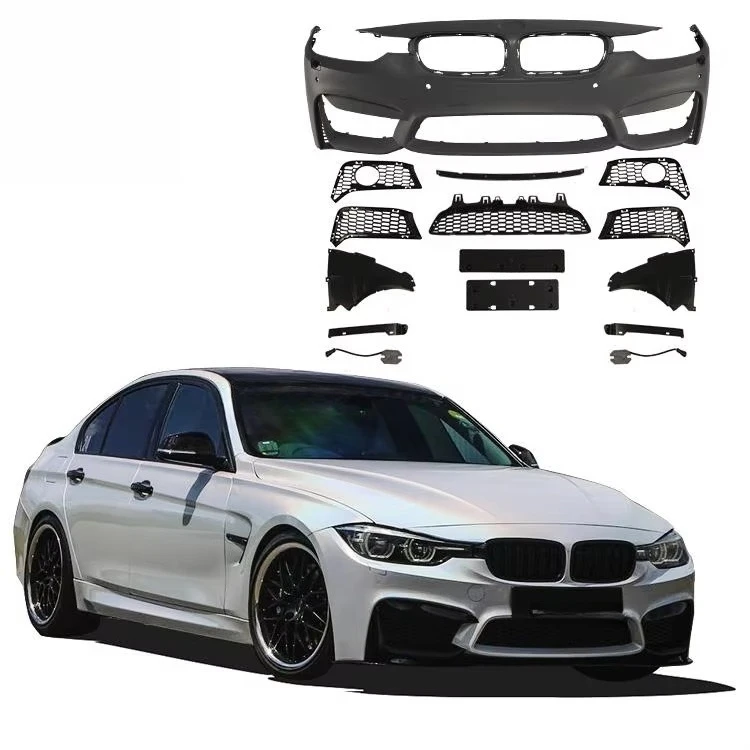 

For BMW 3 Series F30 F35 330I To M3 Bodykit PP Front Lip Bumper Side Skirts Rear Fenders Body Kit