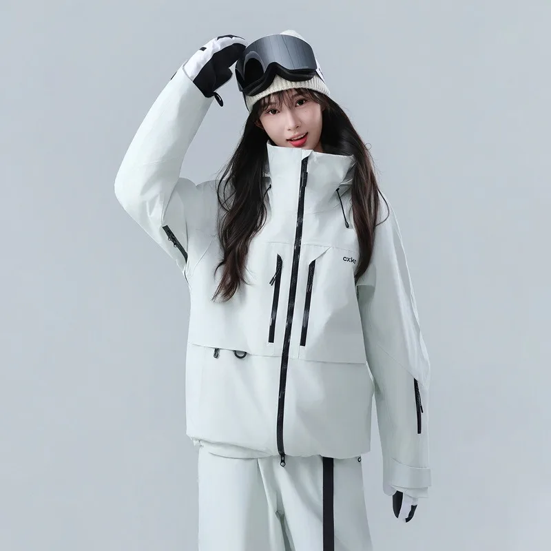 New Professional Male Female Ski Suit Set Loose Type Waterproof Couple Single and Double Board Keep Warm Ski Pants Ski Jackets