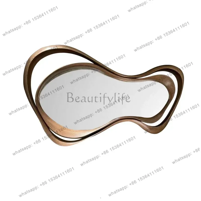 PG Classical Fireplace Decorative Mirror Creative Irregular Shape Dressing Mirror Medieval Living Room Entrance Art Mirror