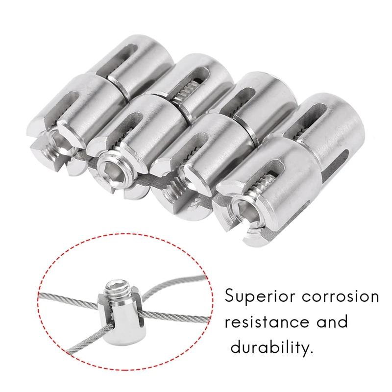 Câble D.lique en Acier Inoxydable, Treillis Mural Vert, réinitialisation Croisé, 3mm, 8 Pièces