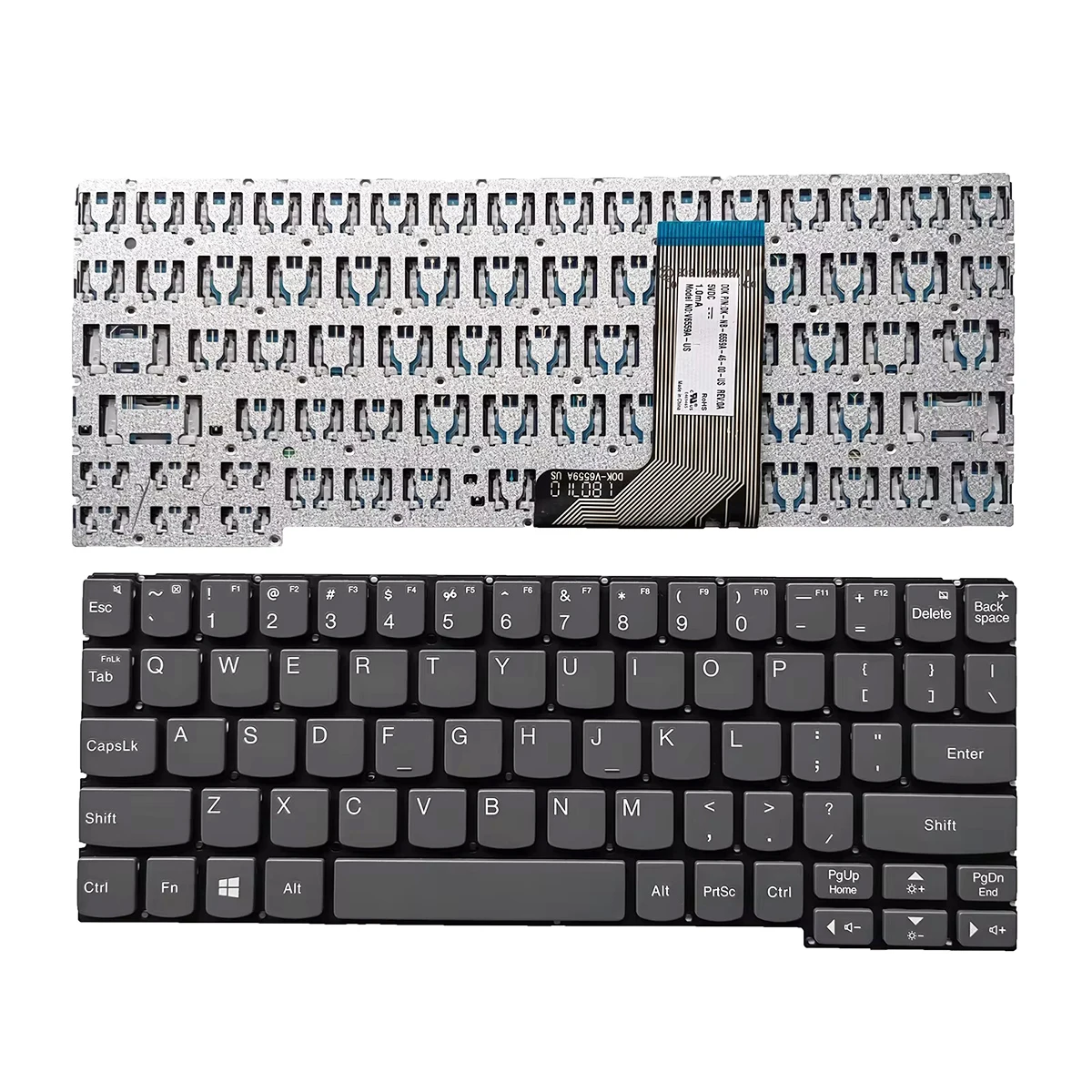 Keyboard For Lenovo IdeaPad D330-10IGM D330-10IGL 81H3 Gray US