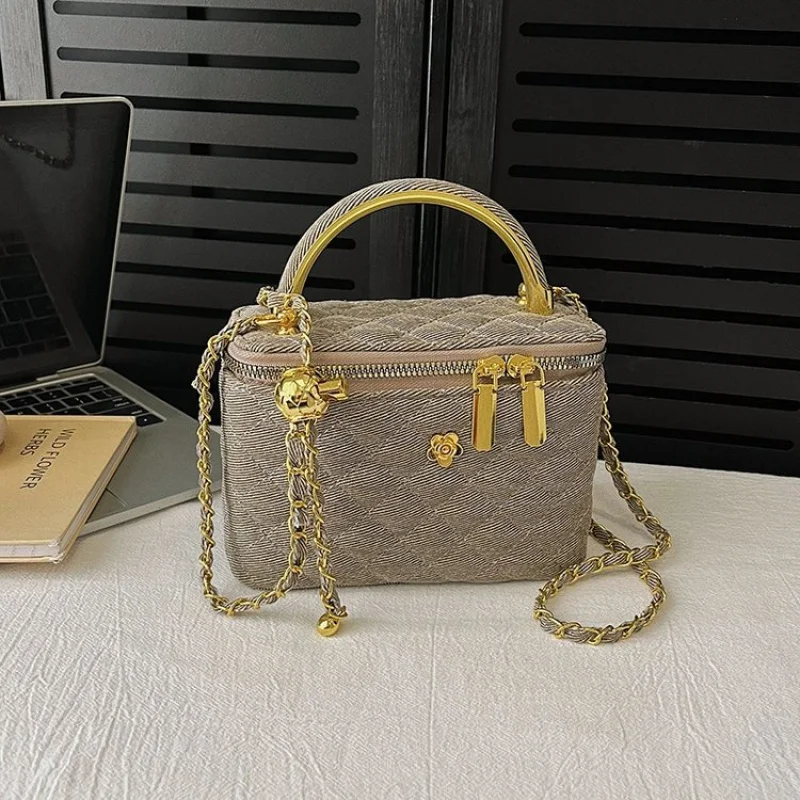 

High-End Vintage Solid Color Shopper Bag For Women Luxury Leather Crossbody Purse Designer Messenger