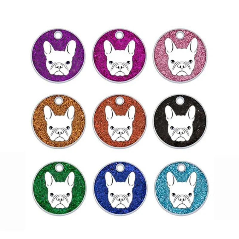 1/3Pcs Random Color Pattern Pets Cat Puppy Collar Pendant Collar ID Name Tags Pet Decorative Accessories