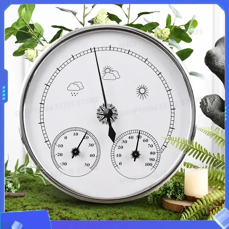 for 3 in 1 Thermometer Hygrometer Barometer Weather Station Instrument 130mm Temperature Humidity Instruments Temperature