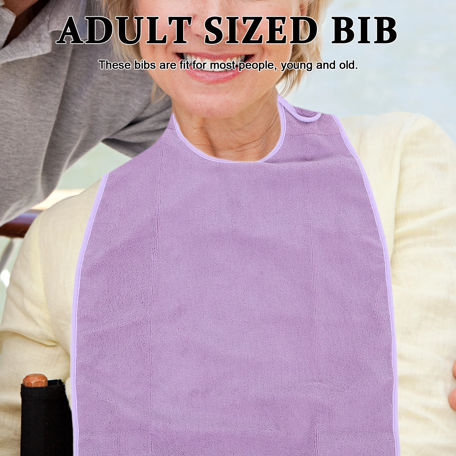 

Adult Waterproof Washable Mealtime Protector Oversized Elderly Feeding Apron Large Soft Clothing Guard For Meals Health Care